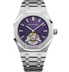 Replica Audemars Piguet Royal Oak Ultra Thin Tourbillon Stainless Steel Plum Evolutive 26522ST.OO.1220ST.01