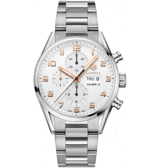 TAG Heuer Carrera Silver Dial Mens Chronograph watch replica