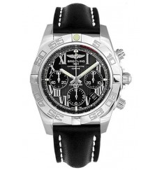 Breitling Chronomat 44 Black Leather Strap AB011012/B956-435X replica watch