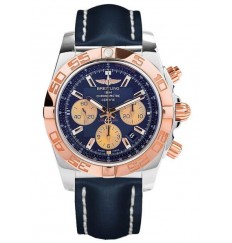 Breitling Chronomat 44 Blue Leather Strap CB011012/C790-112X fake watch